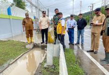 Walikota Cilegon Robinsar Tinjau Lokasi Banjir di Ciwandan, Normalisasi Drainase Jadi Atensi