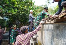 Kodim Cilegon dan Warga Gotong Royong, Rehab Musala Langon 2 Pulomerak