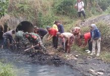 TMMD Ke-128, Kodim Cilegon Bareng Forkopincam Lakukan Bersih-bersih di Citangkil Tangani Banjir