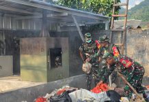 Satgas TMMD 128 Sukses Uji Coba Pengolahan Sampah Ramah Lingkungan di Cilegon