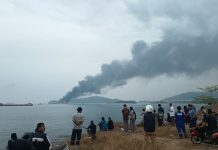 KMP Batu Mandi Terbakar Hebat di Perairan Merak Cilegon